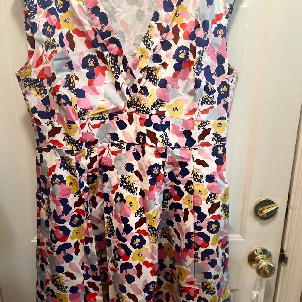 Boden Clemmie Sz 14 Floral Sleeveless Dress - Multicolor